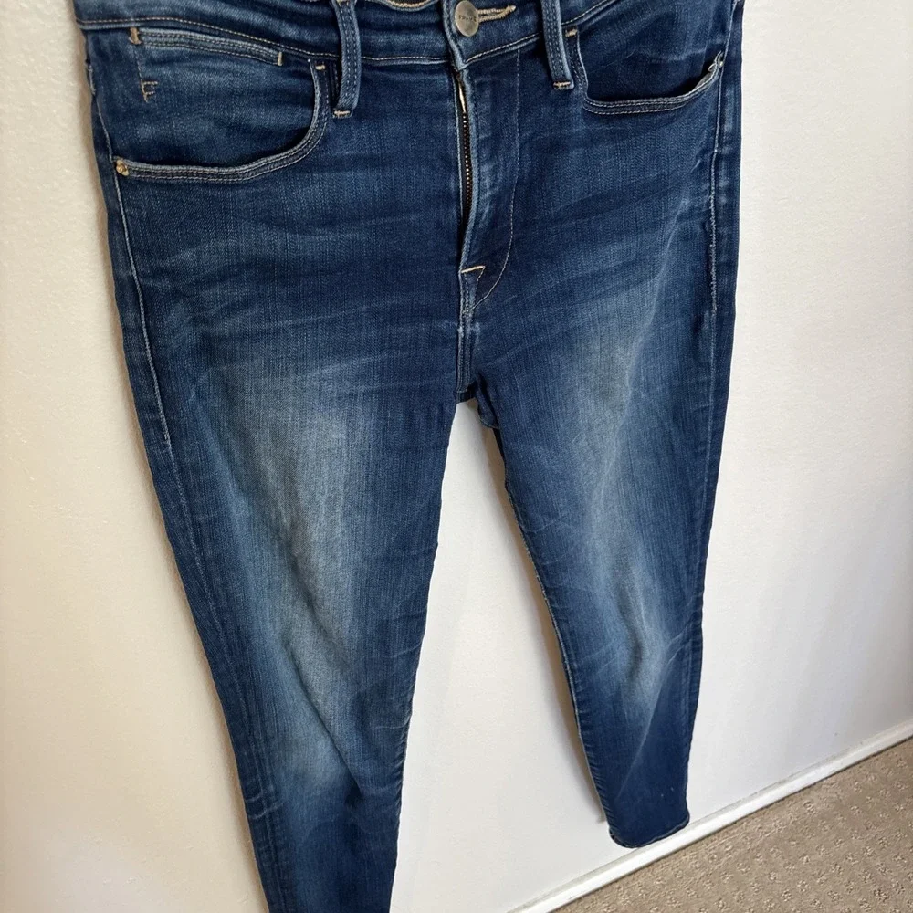FRAME Le High Skinny Jeans Womens Size‎ 27 Blue Denim Columbia Road Wash